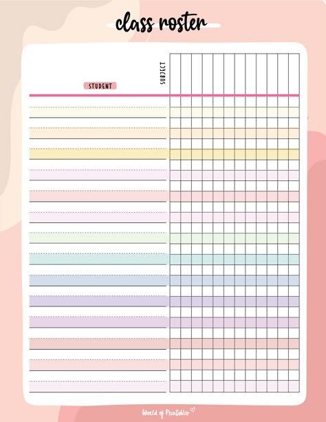 Student Progress Tracker, Progress Charts For Students, Attendance Chart Preschool Ideas, Class Attendance Sheet, Kindle Hacks, Classroom Attendance Chart, Student Attendance Sheet, Weekend Planner, Progress Chart