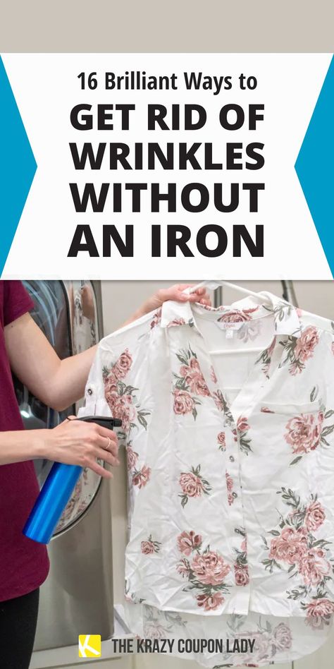 Ironing Hacks, Clothes Life Hacks, Old To New, Get Rid Of Wrinkles, Clothes Iron, Shirt Wrinkles, Wrinkled Clothes, Shirt Hacks, Laundry Tips