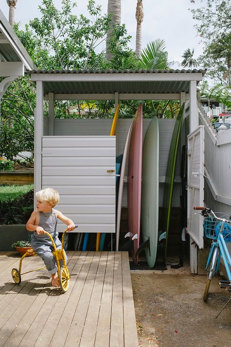 Wooden surfboard