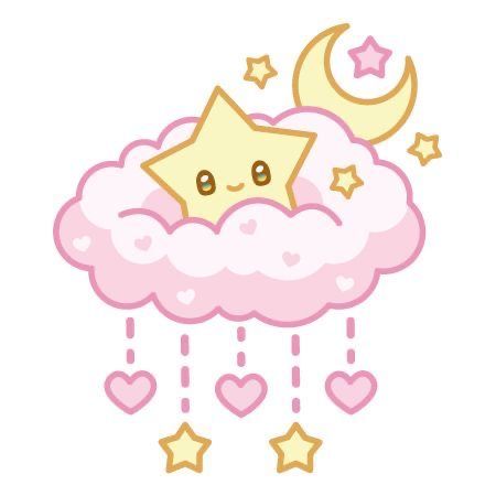 Kawaii Vector, Kawaii Cloud, Watermark Ideas, Graphisches Design, Pink Cloud, Soyut Sanat Tabloları, Cute Kawaii Drawings, Cute Doodle Art, Kawaii Doodles