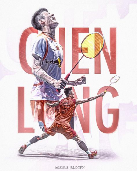 Badminton Graphics, Poster Badminton, Badminton Poster, Sports Shoot, Lining Badminton, Chen Long, Badminton Photos, Sport Ideas, Sport Graphics