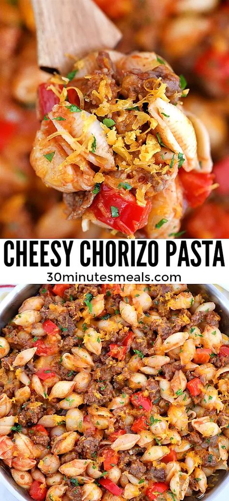 What To Make With Chorizo Sausage, Chorizo Recipes Dinner Easy, Pork Chorizo Recipes, Recipes Using Chorizo, Chirozo Recipes, Recipes With Chorizo Sausage, Chorizo Recipes Dinner, Chorizo Pasta Recipes, Braciole Recipe