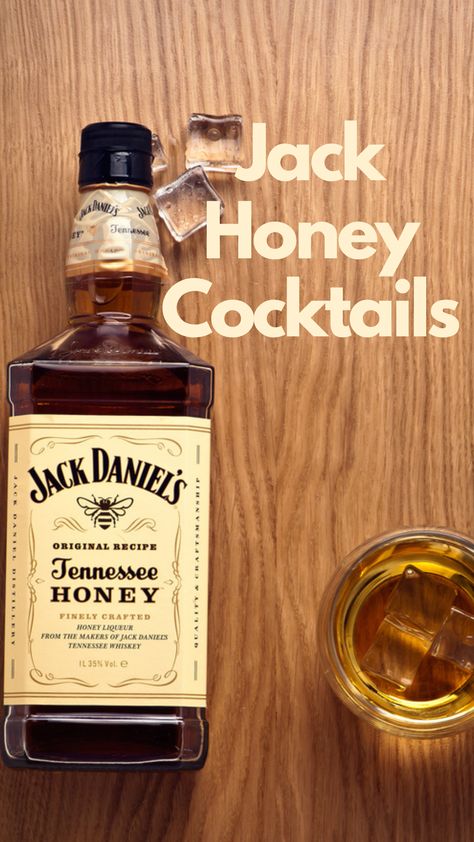 Jack Honey Cocktails Jack Daniels Drinks Recipes, Honey Whiskey Drinks, Jack Daniels Honey Recipes, Jack Honey Drinks, Honey Whiskey Cocktails, Blended Drinks Alcohol, Jack Daniels Lemonade, Honey Jack Daniels Drinks Cocktails, Honey Jack Daniels Drinks