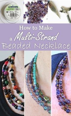 Christmas Jewelry Diy, Beautiful Beaded Necklaces, Multi Strand Beaded Necklace, Diy Jewelry Tutorials, Diy Collier, Jewelry Tips, Hippy Chic, Beaded Necklace Diy, Homemade Jewelry