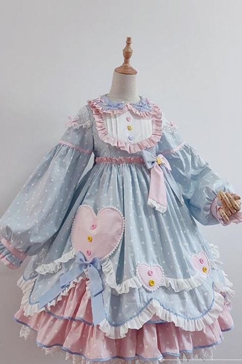 Cute Pastel Dress, Pastel Core Outfits, Yume Kawaii Fashion, Doll Dress Outfit, Plush Dress, Pastel Outfits, Pop Sugar, Japanese Lolita Fashion, Lolita Outfit