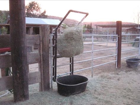 5 DIY Slow Feed Hay Feeders | HORSE NATION Horse Slow Feeder, Diy Hay Feeder, Hay Feeder For Horses, Horse Feeder, Horse Hay, Barn Hacks, Paddock Paradise, Horse Shelter, Horse Care Tips