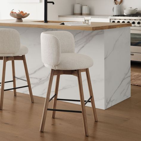 Modern Kitchen Bar, Island Bar Stools, Counter Stools With Backs, Basement Furniture, White Stool, Island Stools, Bar Stools Kitchen Island, Modern Counter Stools, Designer Bar Stools