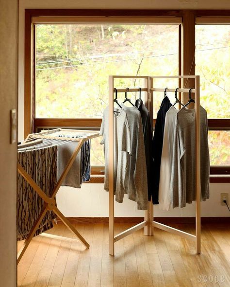 Diy Cloth Rack, Clothing Rack Wood, Patio Decorating Ideas Seating Areas, Clothes Hanging, Clothes Stand, Hanging Rack, Patio Decorating Ideas, Clothes Rack, Patio Decorating