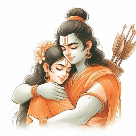 Mata Sita, Ram Sita Image, Display Pictures For Whatsapp, God Ram, Ram Ji Photo, Drawing House Plans, Hanuman Video, Diwali Drawing, Ram Sita