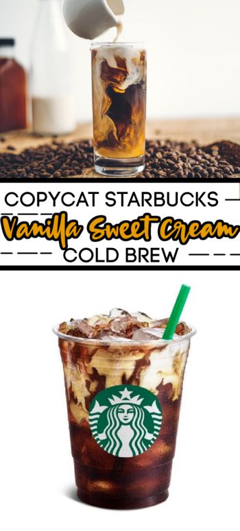 Copycat Starbucks Vanilla Sweet Cream, Starbucks Vanilla Sweet Cream, Starbucks Sweet Cream, Vanilla Sweet Cream Cold Brew, Sweet Cream Cold Brew, Copycat Starbucks Drinks, Vanilla Sweet Cream, Yum Breakfast, Nespresso Recipes