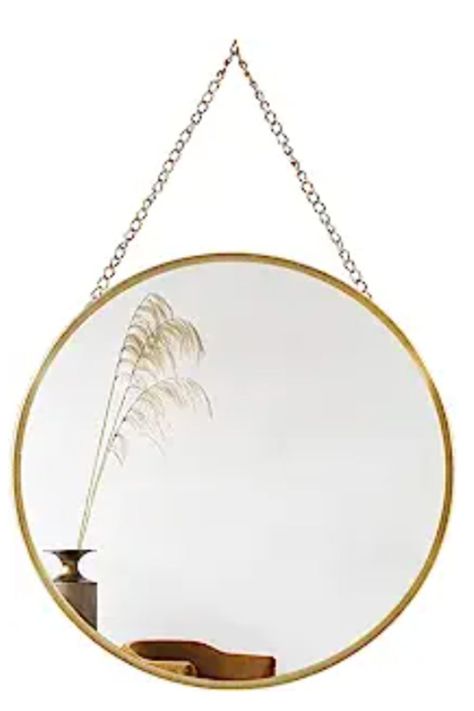 Hanging Circle Mirror Wall Decor Gold Round Mirror with Hanging Chain for Bathroom, Bedroom, Vanity, Living Room, Entryway, 10 Inch X 10 Inch Circle Mirror Wall Decor, Circle Mirror Wall, Gold Round Mirror, Vanity Living Room, Round Gold Mirror, Circle Mirror, Living Room Entryway, Bedroom Vanity, Round Mirror