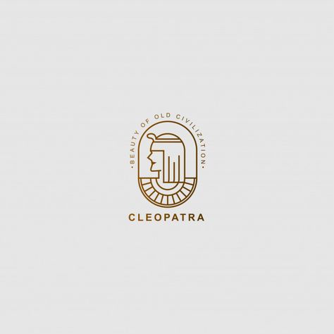 Cleopatra Logo Design, Cleopatra Illustration, Elegant Logos, Posters Conception Graphique, Inspiration Logo Design, Logo Design Inspiration Creative, Unique Logo Design, Feminine Logo, Crown Design