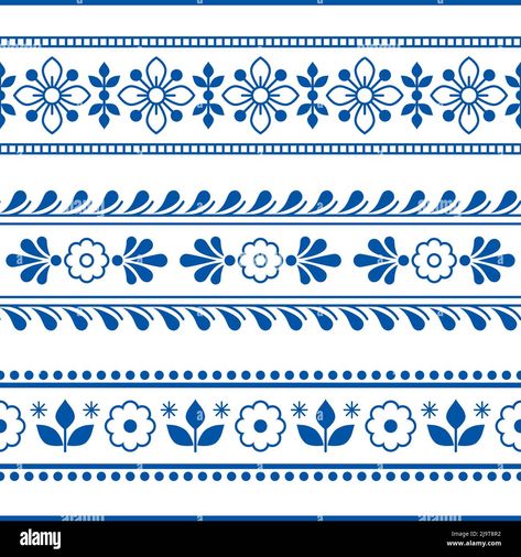 Nordic Folk Art, Scandinavian Floral, Chinoiserie Pattern, Art Nouveau Illustration, Floral Textile, Free Stencils, Floral Border Design, Scandinavian Print, Scandinavian Folk Art