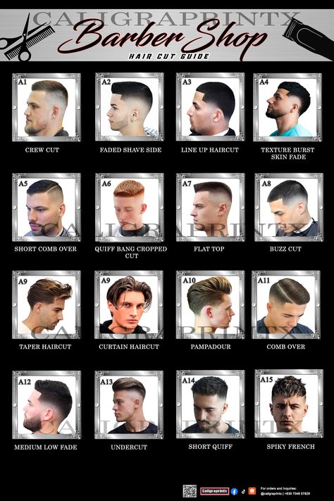 BARBERSHOP POSTER, HARICUT FOR MEN, 2024 HAIRCUT FOR MEN,HAIRCUTFORMEN, HAIRCUTTRENDS Barber Shop Poster, Barber Shop Pictures, Barbershop Poster, Barber Poster, Barber Shop Haircuts, Mens Hairstyles Fade, High Quality Picture, Barber Shop Decor, Men Hairstyle