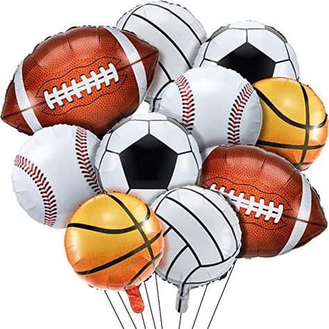 9th Birthday Theme, Mega Sports Camp, Born 2 Ball, Baby Shower Sports, Balloons For Birthday, Sports Birthday Party, Balloon Birthday Party, Sports Birthday, Balloons Birthday