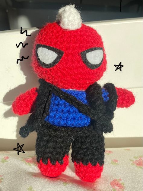 Spider-punk/ Hobie Brown Across the Spider-verse Crochet Plush - Etsy Cinnamoroll Hello Kitty, Hobie Brown, Spider Punk, Crochet Bandana, Crochet Car, Sanrio My Melody, Cat Beanie, Across The Spider Verse, Duck Toy