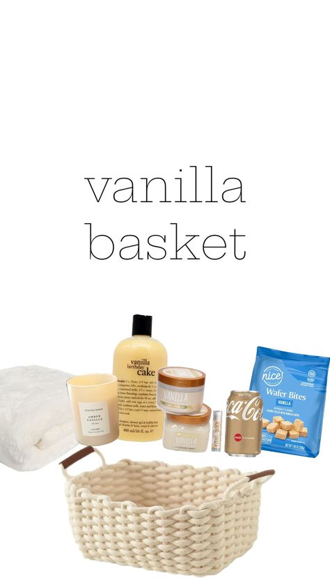 #vanillagirl #vanilla #basket Gift Basket, Gift Baskets, Vanilla, Gifts