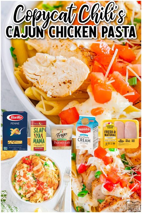 Chillis Cajun Chicken Pasta, Chilis Cajun Chicken Pasta, Easy Cajun Chicken Pasta, Creole Dishes, Cajun Chicken Pasta Recipes, Cajun Chicken Alfredo, Easy Pasta Recipe, Barilla Pasta, Cajun Pasta