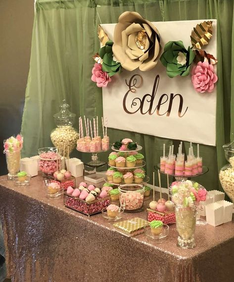 Garden of Eden Baby Shower Party Ideas | Photo 10 of 10 | Catch My Party Picnic Baby Showers, Garden Baby Shower Theme, Baby Shower Images, Baby Shower Sweets, Garden Party Theme, Garden Bridal Showers, Garden Baby Showers, Baby Shower Party Ideas