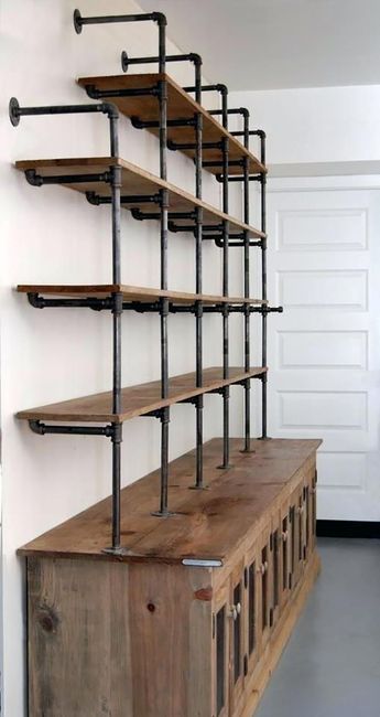 Diy pipe shelves