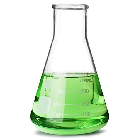 Glass Conical Flask 250ml | Measuring Flask, Molecular Flask, Erlenmeyer Flask, Chemistry Flask: Amazon.co.uk: Kitchen & Home