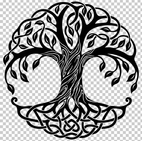 Tree Of Life Drawing, Simple Tree Of Life, Celtic Tree Tattoos, Yggdrasil Tattoo, Tolkien Illustration, White Tattoos, Celtic Tattoo, Tree Of Life Art, Norse Tattoo