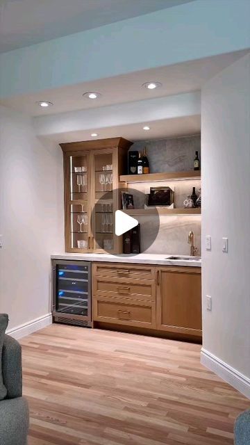 Eddie Torres on Instagram: "This is a great custom drink station. Its another gathering entertainment option for your home.

#drinkstation #drinkdrinkdrink #customcabinets #customcarpentry #customcabinet #drinks #mymentertainment #entertainmentspaces" Small Bar Ideas, Beverage Station, Drinks Machine, Drink Station, House Remodel, April 21, Wine Fridge, Custom Cabinets, Carpentry