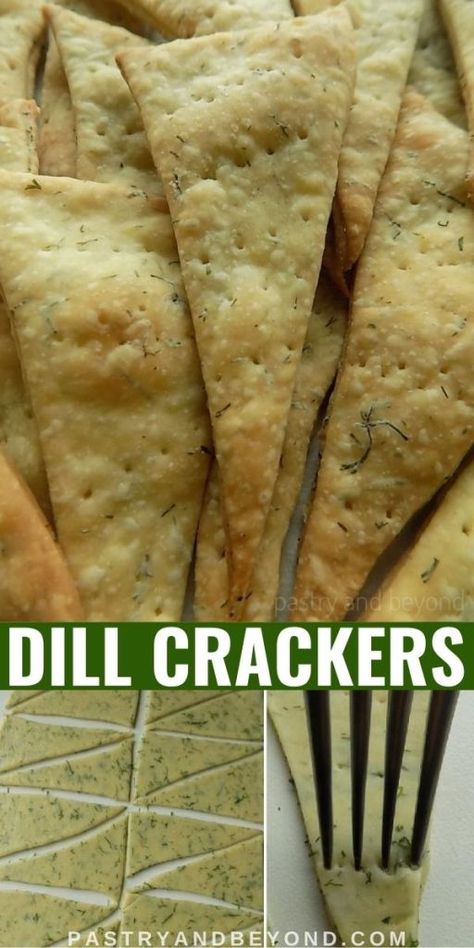 Dill Crackers Recipe, Dill Crackers, Crackers Homemade, Homemade Crackers Recipe, Cracker Recipe, Savoury Crackers, Dill Recipes, Homemade Crackers, Cracker Recipes