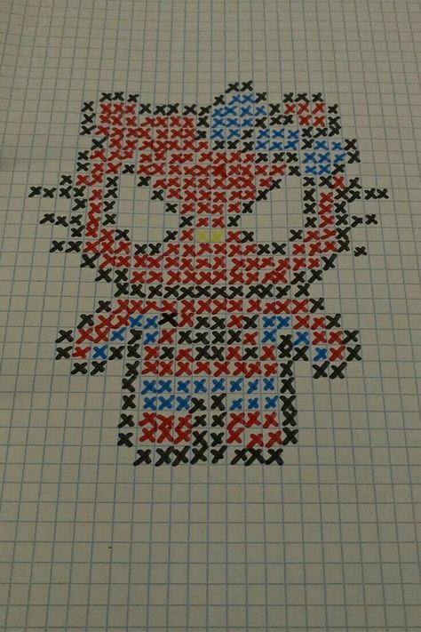 Cute Grid Art, Drawing On Graph Paper, Grid Paper Art, Music Pixel Art, Pixel Art Hello Kitty, Hello Kitty Pixel Art, Spiderman Pixel Art, Birthday Card For Best Friend, Granville Ohio