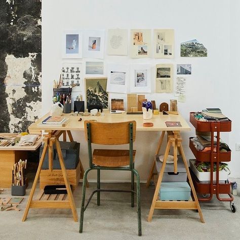 Art Studio Space, Art Studio Room, Art Studio At Home, Creative Workspace, Workspace Inspiration, Studio Room, September 19, Home Office Setup, Apartment Inspiration