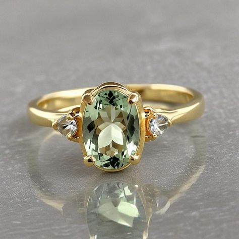 Elevate your style with this Green Amethyst Prasiolite Ring in 925 Silver Gold Plated - a perfect gift for any occasion! 💍✨ #GreenAmethyst #925Silver #CocktailRing #HandmadeJewelry #VintageStyle  #eBay #eBayStore #eBaySeller #GreenAmethystPrasiolite #MothersDay #Anniversary #ValentinesDay #Engagement #Graduation #Wedding #FathersDay #Christening #Birthday #Christmas #ConfirmationCommunion #Ring #Green #Oval #Amethyst #Cocktail #ebay.com Prasiolite Ring, Green Amethyst, 925 Silver Rings, Ebay Seller, Cocktail Rings, Mother’s Day, Silver Gold, 925 Silver, Gold Plate