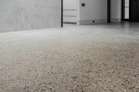 Pros and Cons of Polished Concrete Floors Plaster Living Room, Concrete Floor Kitchen, Concrete Floors Living Room, Concrete Kitchen Floor, Polished Cement Floors, Concrete Floors In House, Interior Concrete Floors, Types Of Flooring Materials, Concrete Basement Floors