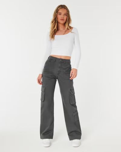 Ultra High-Rise Baggy 3-Pocket Cargo Pants | Hollister (US)