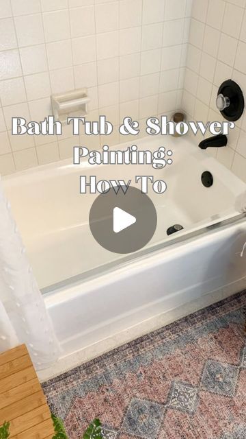 Bre | DIY Home & Crafts on Instagram: "Windows open for this one 🌬️ 🪟   Except for the awful fumes, I have only positive things to say about the Rustoleum Tub and Tile Kit!  I painted my kids’ bath tub almost 3 years ago and am still SO HAPPY with the finish.  This works on showers and tile surrounds, too!  To maintain, clean carefully (I use a microfiber cloth and Mr. Clean concentrate), and make sure you tell everyone in your house NOT to be sloppy with the drain clog remover!  Want to learn more? Comment BLOG and I will DM you the post with the full tutorial. 🛁   #bathroommakeover #bathroomremodel #diyhomeprojects #homeimprovementprojects #tubrefinishing #tilepainting #homediy #rustoleum" Tub And Tile Paint, Kids Bath Tub, Tub Surround Ideas, Positive Things To Say, Bathtub Painting, Paradise Decor, Tub Paint, Tub Refinishing, Tub And Tile