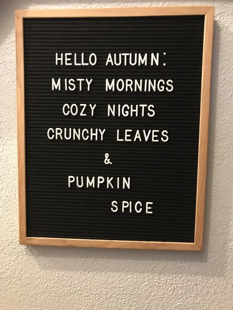 Fall Felt Board Ideas, October Letterboard, Letterboard Decor, Letterboard September, Fall Letterboard Quotes Short, Autumn Letterboard, Fall Letterboard Quotes September, September Letterboard, Coffee Letter Board