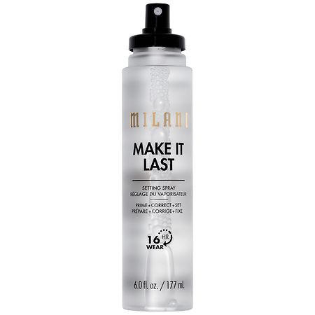 Milano Setting Spray, Milani Makeup Products, Milani Make It Last Setting Spray, Milani Setting Spray, Milani Primer, Aespa Makeup, Make It Last Setting Spray, Vanity Products, Diy Setting Spray