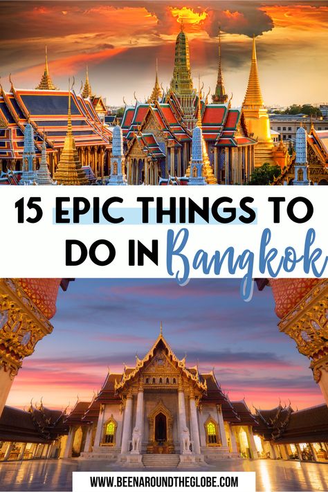 15 epic things to do in Bangkok. All you need to know for a visit to Bangkok, Thailand. Things to do in Bangkok | 3-day Bangkok itinerary | Places to visit in Bangkok | Bangkok travel tips | Where to stay in Bangkok | Bangkok bucket list | Bangkok first timer's travel guide Things To Do In Bangkok Thailand, Bangkok Things To Do, Thailand Bucketlist, 3 Day Bangkok Itinerary, 1 Day In Bangkok, Bangkok Thailand Travel Bucket Lists, Bangkok Bucket List, Places To Visit In Bangkok, Bangkok Thailand Travel