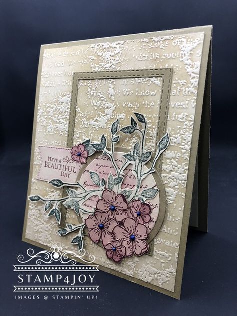 Stampin Up Timeworn Type 3d Embossing Folder, Stampin Up Shabby Chic Cards, Timeworn Type 3d Embossing Folder, Shabby Chic Handmade Cards, Mintay Cards, Shabby Chic Cards Handmade, Afghan Recipes, Shabby Chic Christmas Cards, Vintage Birthday Card