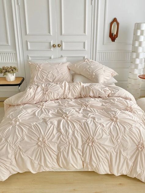 Flower Duvet Cover, Aesthetic Bedroom Decor, King Size Bedding Sets, White Comforter, Double Duvet Covers, Pastel Room, Luxury Bedding Sets, Minimalist Room, Bed Sets