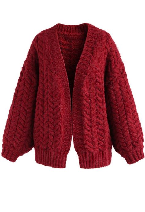 21fe5b8ba755eeaece7a450849876228desc52987511ri Red Cropped Cardigan, Cardinal Red Color, Red Knit Cardigan, Cardigan Crop Top, Fashion Buyer, Chunky Cardigan, Red Cardigan, Chunky Knit Cardigan, Cardigan Top