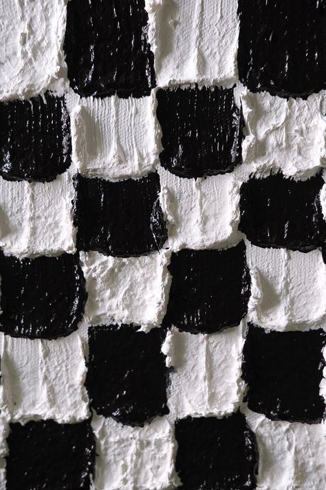 DIY CHECKERBOARD ARTWORK // — Me and Mr. Jones Checker Aesthetic, Checkered Painting, Checkerboard Aesthetic, Diy Checkerboard, Large Artwork Living Room, Checkerboard Art, Black And White Board, Checkered Aesthetic, Acrylic Gel Medium