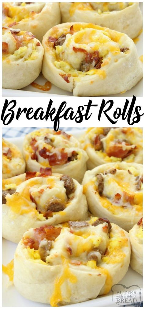 Scrambled Eggs Bacon, Sandwich Vegetarian, Breakfast Rolls, Bacon And Cheese, Bacon Sausage, Salad Pasta, Homemade Dough, Best Breakfast Recipes, Breakfast Recipes Casserole