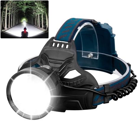 LED Rechargeable Headlamps for Adults, 90000 Lumen Super Bright Headlamp Flashlight 90 Adjustable 4 Modes IPX5 Waterproof USB Solar Step Lights, Rechargeable Headlamp, Railings Outdoor, Solar Led Lights, Rechargeable Light, Head Lamp, Led Headlamp, Camping Lights, Solar Lights