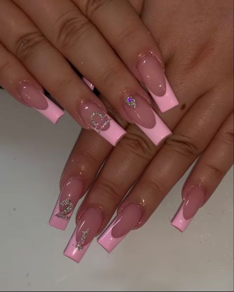 Libra Nails Acrylic, Xxl Pink Nails, Dramatic Pink Acrylic Nails, Pink Xxl Acrylic Nails, Libra Birthday Nails Design Long, Pink Libra Birthday Nails, Gold Gel Nails, Aqua Nails, Purple Acrylic Nails