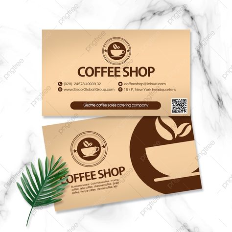 Business Card Design Coffee, Coffee Business Card, Cafe Business Card, Coffee Shop Business Card, Cafe Cards, Card Template Free, Restaurant Business Cards, Coffee Shop Business, Coffee Business