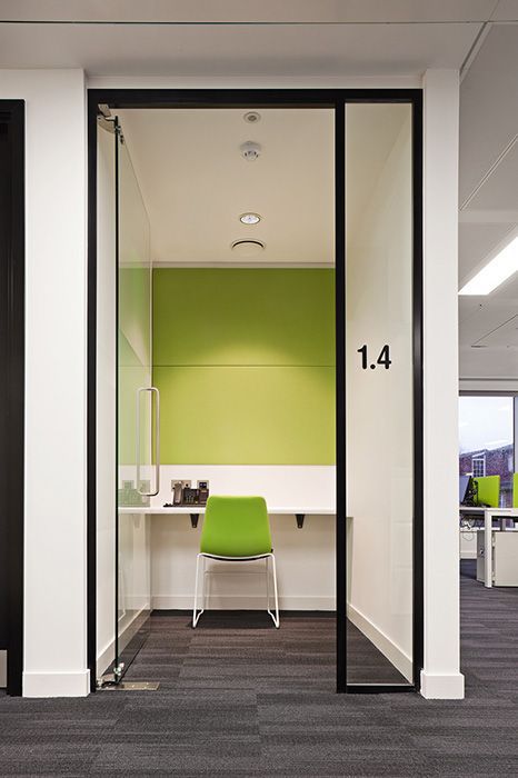 Office Phone Room, Open Office Layout, Commercial Office Design, Small Office Design, Corporate Office Design, Office Pods, Quiet Room, Office Designs, Office Space Design