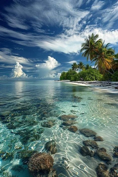 Safest Places To Travel, Maldives Vacation, Maldives Beach, Maldives Travel, Ocean Pictures, Tropical Beaches, Pretty Landscapes, Water World, Beach Please