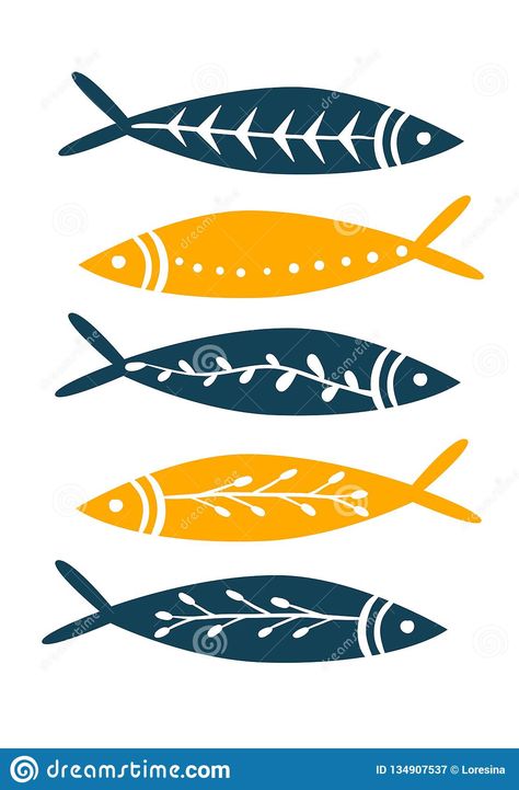 Simple Fish Art, Fish Simple Drawing, Simple Fish Drawing, Fish Illustration Design, Cool Art Prints, Sea Style, Sea Print, Quilling Jewelry, Fish Illustration