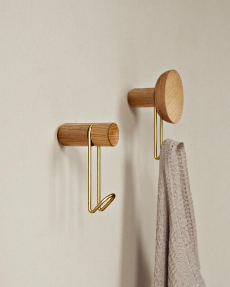 Copyright © Finnish Design Shop, 2004–2023. All rights reserved. Bathroom Sink Storage, Black Hook, Hanger Design, Wall Hangers, Solid Walnut, Metal Hooks, Satin Brass, Floor Lights, Metallic Paint