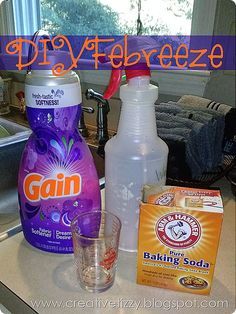 Diy Febreeze, Febreeze Diy, Fabric Refresher Spray, Diy Febreze, Homemade Febreze, Homemade Air Freshener, Homemade Cleaning Supplies, Fabric Refresher, Cleaner Recipes